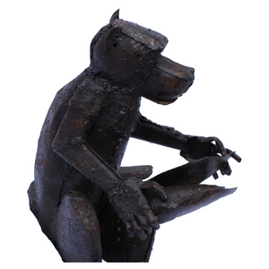 Metal Baboon African Curio