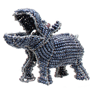 Beaded Hippo African Curio