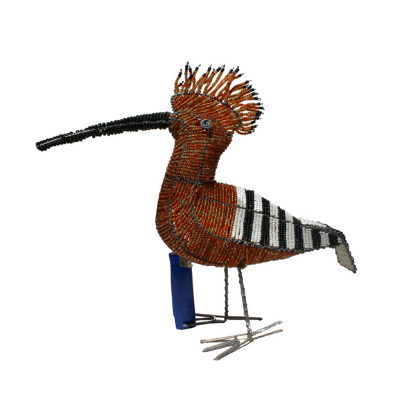 Beaded Hoopoe Bird African Curio