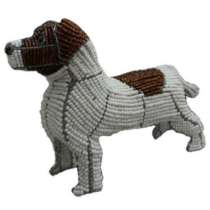 Beaded Jack Russell Dog African Curio