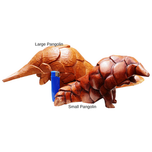 Handcarved Wooden Pangolins African Curio