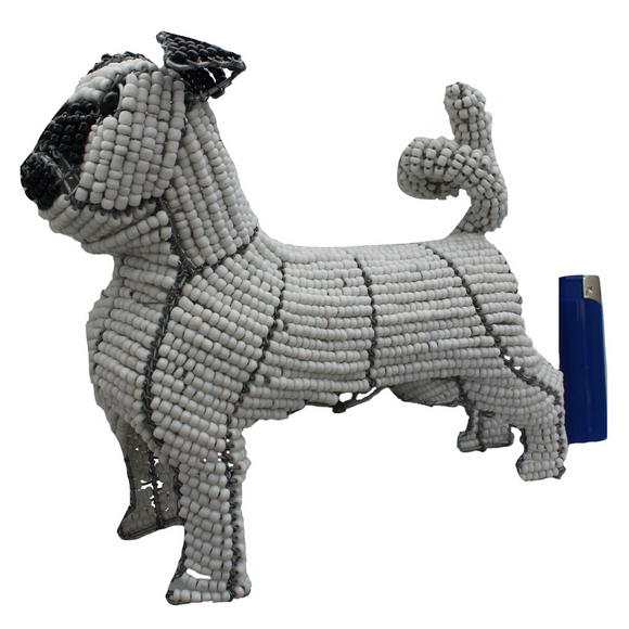 Beaded Pug Dog African Curio