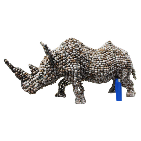 Beaded Rhino African Curio