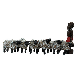 Beaded Sheep & Herdboy Set