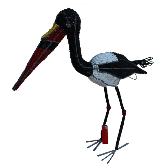 Beaded Saddle-billed Stork African Curio