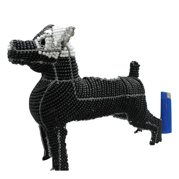 Beaded Terrier Dog African Curio