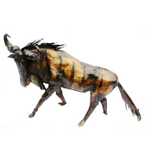 Metal Wildebeest African Curio